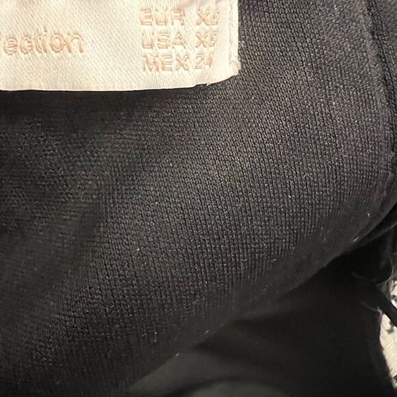 Zara women’s Houndstooth Tweed Fringe w rolled sleeves and zip back Size XS. - Picture 5 of 8